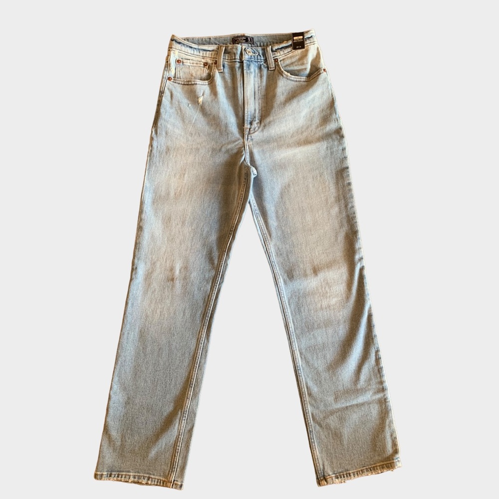 ABERCROMBIE & FITCH Zoe Natural Rise Ankle Straight Jean 27 LONG - Picture 4 of 12